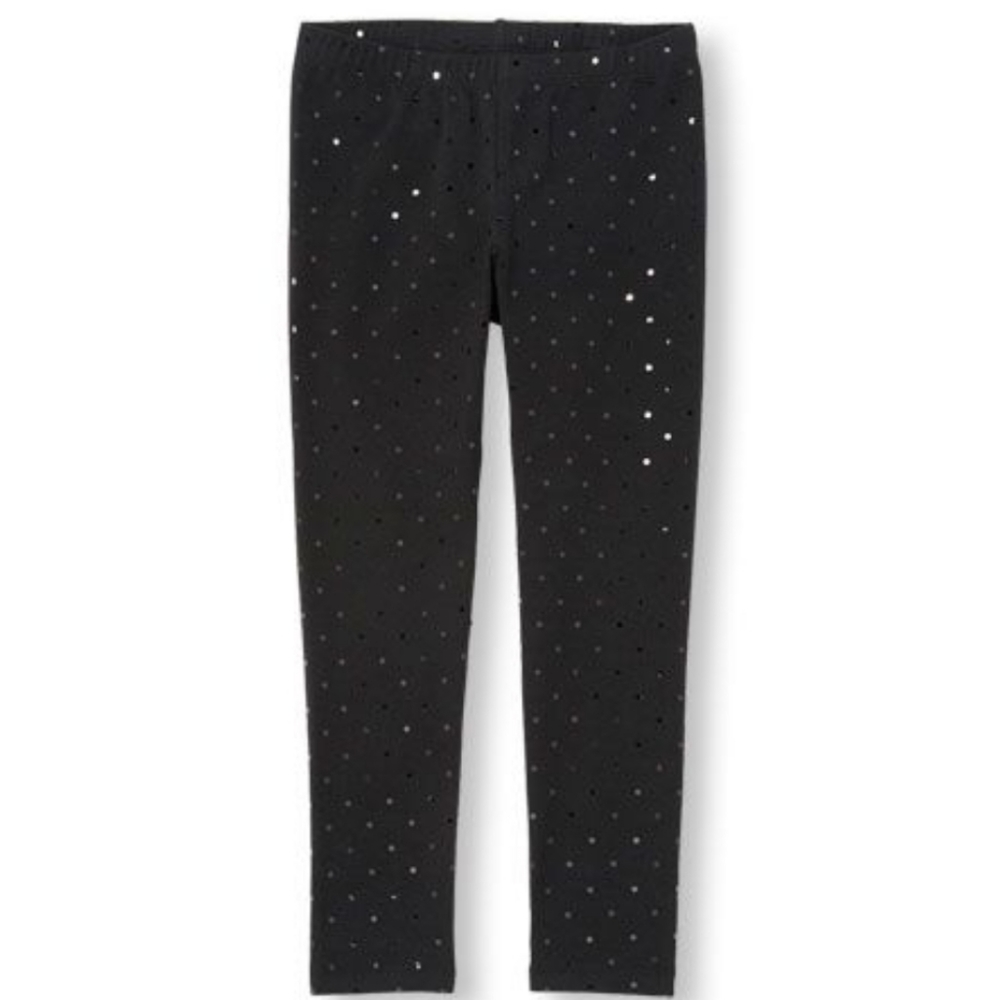 Girls M Children's Place black sequin legging